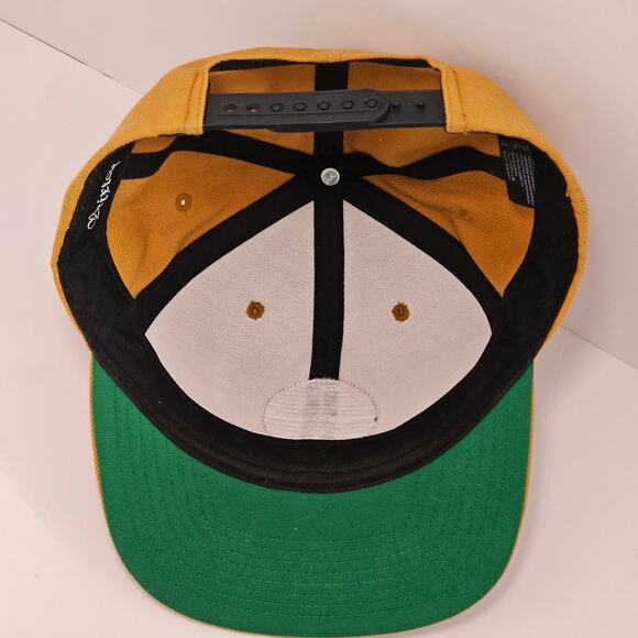 Brixton Mustard Yellow Copper Black Snapback Hat One Size Oceanside Surf Skate - Picture 11 of 11